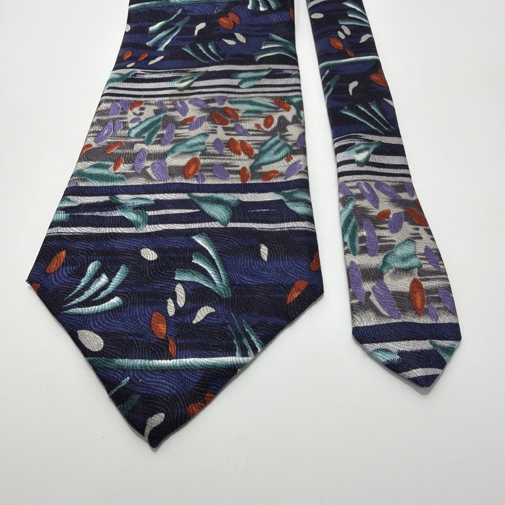 Vintage J. Garcia 100% Silk Knit Necktie Gray/Grey 55x4" Made In USA Stonehenge